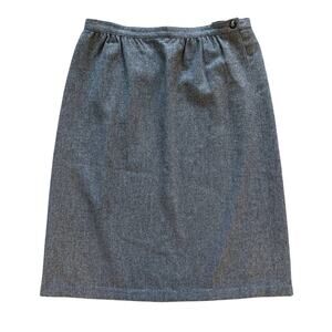 Pendleton Vintage 100% Wool Skirt Women Sz 12 14 Gray Midi preppy academia
